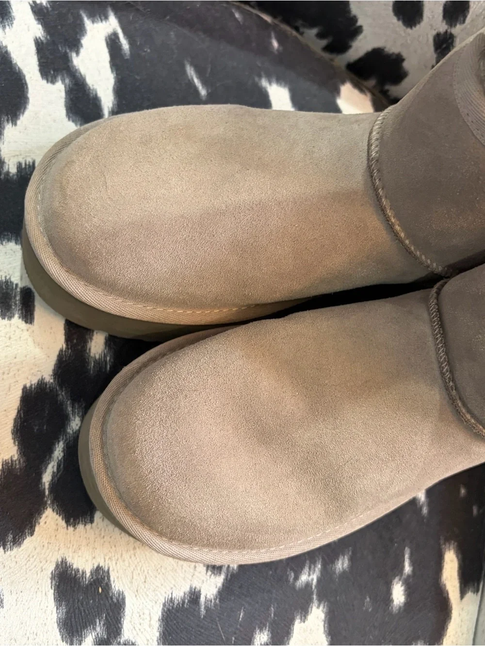 Women’s Ugg Taupe Suede Platform Ankle Boots